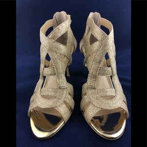 Marc Fisher Gold Heels